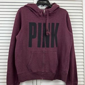VS PINK Funnel Neck Zip-Up Hoodie
